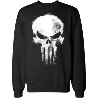 The Punisher - Marvel Sweatshirt - Skull - S XXL - för Herr - svart