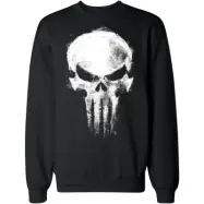 The Punisher - Marvel Sweatshirt - Skull - S XXL - för Herr - svart