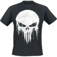The Punisher - Marvel T-shirt - Graffiti Skull - S XXL - för Herr - svart