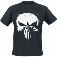 The Punisher - Marvel T-shirt - Skull - Logo - S 4XL - för Herr - svart