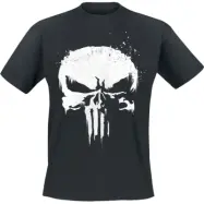 The Punisher - Marvel T-shirt - Skull - Logo - S 4XL - för Herr - svart
