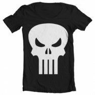 The Punisher Skull Wide Neck T-Shirt, Wide Neck T-Shirt