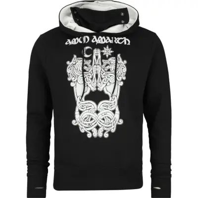 Amon Amarth Luvtröja - Thor's hammer - S XXL - för Herr - svart