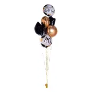 Ballongbukett Marble Birthday 40 Guld/Svart
