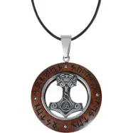 etNox Halsband - Thors Hammer - för  silverfärgad