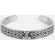 etNox hard and heavy Armband - Thor´s Hammer - för  silverfärgad