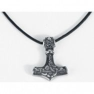 etNox hard and heavy - Gothic Halsband - Thor's Hammer - för  svart/silver