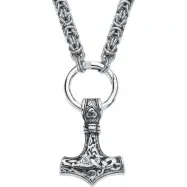 URBANTIMBER Halsband - Thors Hammer - för Herr - silverfärgad