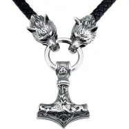 URBANTIMBER Halsband - Thors Hammer - för Herr - silverfärgad