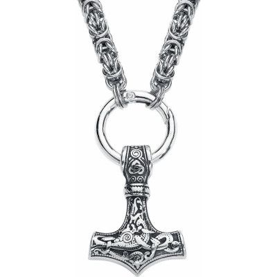 URBANTIMBER Halsband - Thors Hammer - för Herr - silverfärgad
