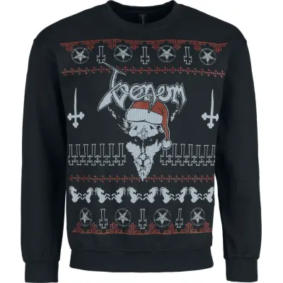 Venom Christmas Jumper - Holiday Sweater - Black Christmas - S XXL - för Herr - svart