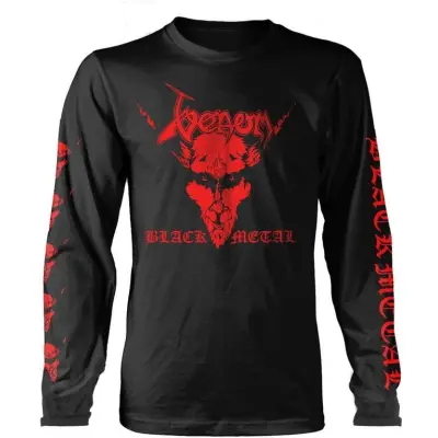 Venom Långärmad tröja - Black Metal (Red) - S XL - för Herr - svart