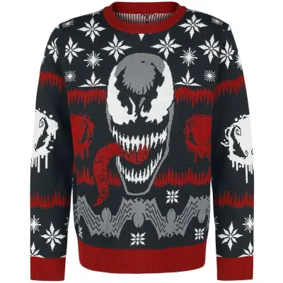Venom (Marvel) Christmas jumper - Face - S XXL - för Herr - flerfärgad