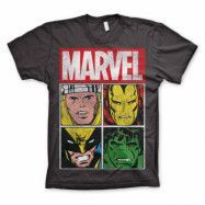 Marvel Distressed Characters T-Shirt Mörkgrå S