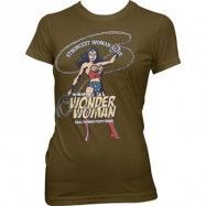 Wonder Woman - Strongest Woman Alive Girly Tee, T-Shirt